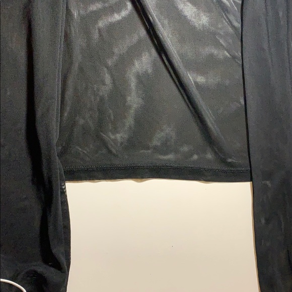 Mesh Mock Neck Long Sleeve Top - Picture 2 of 3